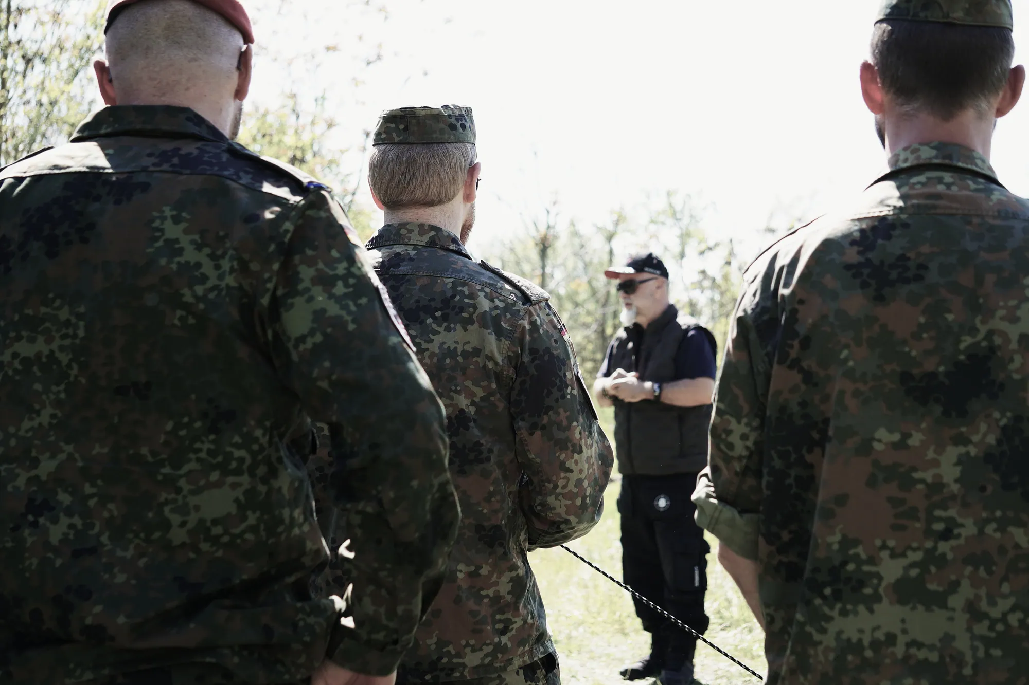 Soldiers during drone operator instruction